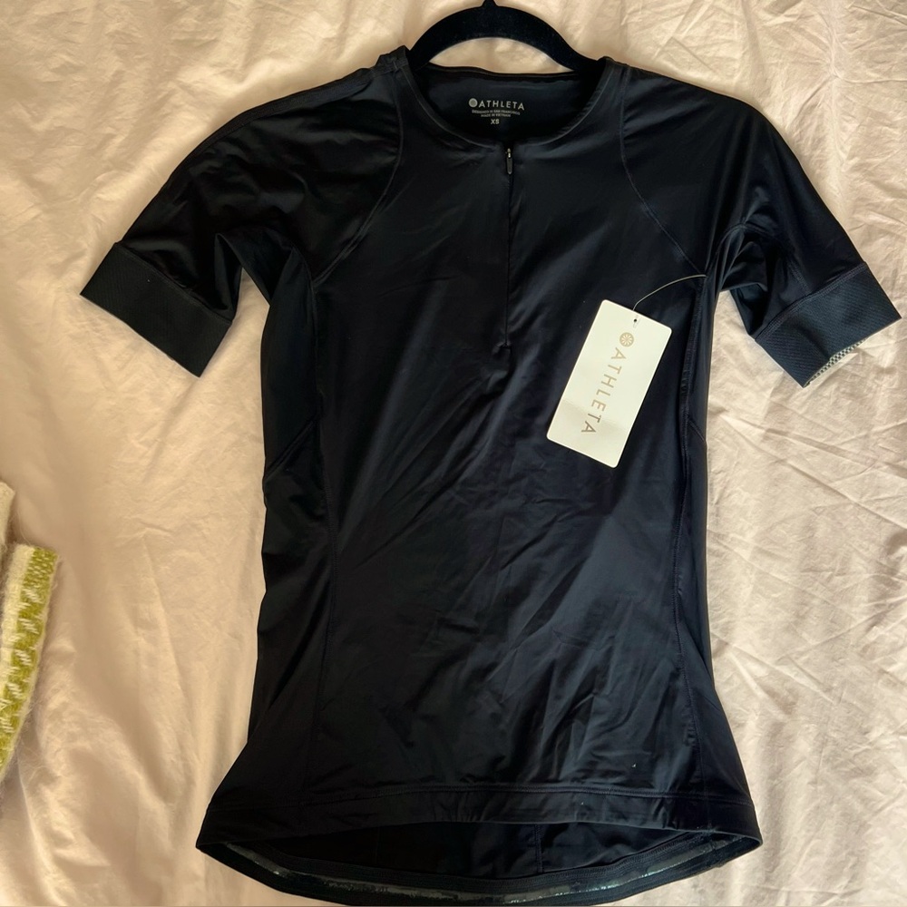 Athleta Black Cycle Jersey